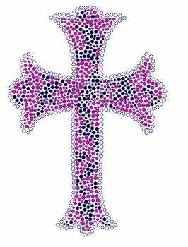 Pink and Black zebra cross