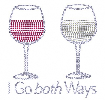 I Go Both Ways Rhinestone Transfer