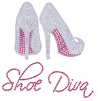 Shoe Diva Rhinestone Transfer