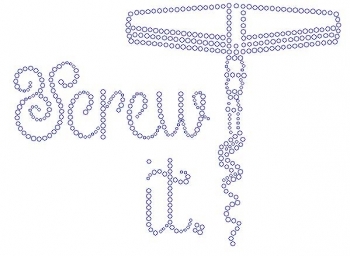 Screw It Rhinestone Transfer