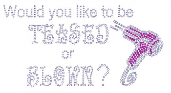 Teased or Blown Rhinestone Transfer