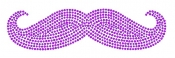 Mustache Rhinestone Transfer - Pink Rhinestuds