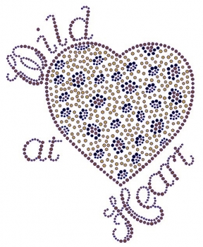 Wild at Heart Rhinestone Transfer