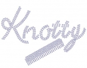 Knotty with Comb Rhinestone Transfer
