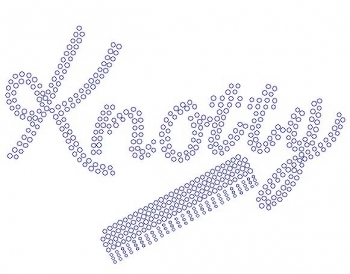 Knotty with Comb Rhinestone Transfer
