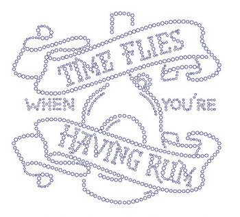 Time Flies When Your Having Rum Rhinestone Transfer