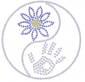 Massage Yin Yang Rhinestone Transfer