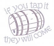 If You Tap It They Will Come  rhinestone Transfer