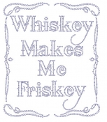 Whiskey Makes Me Friskey Rhinestone Transfer