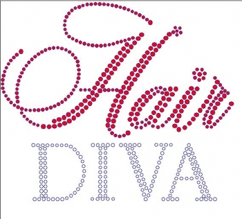 Hair Diva rhinestone transfers