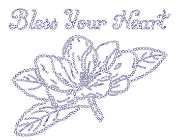 Bless Your Heart Rhinestone Transfer