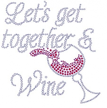 Let's Get Together and Wine Rhinestone Transfer