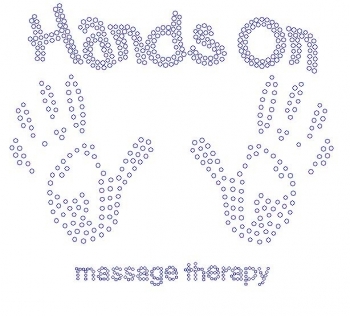 Hands on Massage Therapy rhinestone transfers