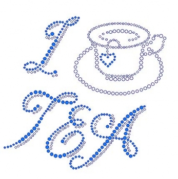 I love Tea Rhinestone Transfer
