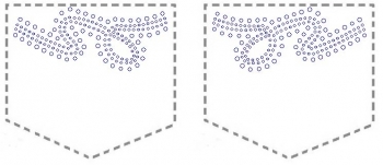 Pocket Swirl 2 Rhinestone Transfer