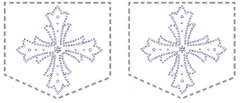 Clear Cross Pocket Rhinestone Transfer