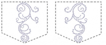 Pocket Swirl Rhinestone Transfer