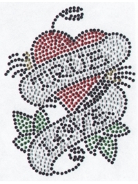 True Love Small Rhinestone Transfer