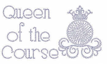 Queen of the Course Rhinestone Transfer