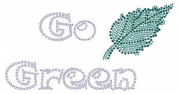 Go Green Rhinestone Transfer
