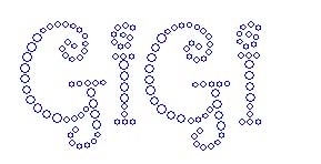 Gigi Curly Name Drop Rhinestone Transfer