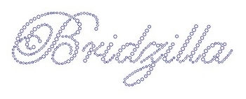 Bridezilla Edwardian Font  Rhinestone Transfer