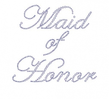Maid of Honor Edwardian Font  Rhinestone Transfer