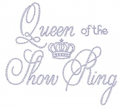 Queen of the Ring Rhinestone Transfer