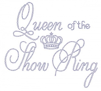 Queen of the Ring Rhinestone Transfer
