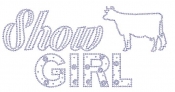 Show Girl Dairy Cow Rhinestone Transfer