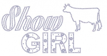 Show Girl Dairy Cow Rhinestone Transfer