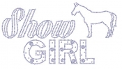 Show Girl Horse Rhinestone Transfer