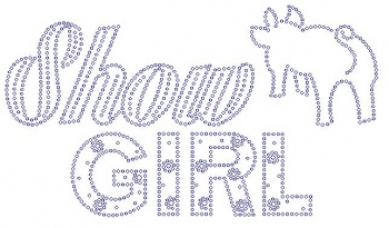 Show Girl Pig Rhinestone Transfer