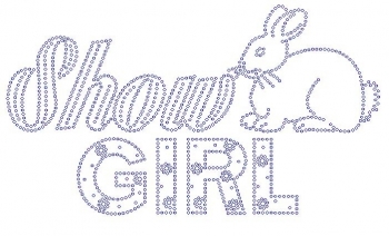 Show Girl  Rabbit Rhinestone Transfer