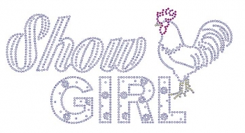 Show Girl Rooster Rhinestone Transfer