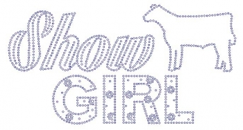 Show Girl Steer Rhinestone Transfer