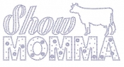 Show MOMMA Dairy Cow Rhinestone Transfer