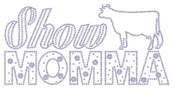 Show MOMMA Dairy Cow Rhinestone Transfer