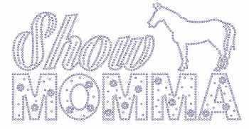 Show Momma Horse Rhinestone Transfer