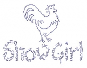 Show Girl Rooster Rhinestone Transfer Crystal