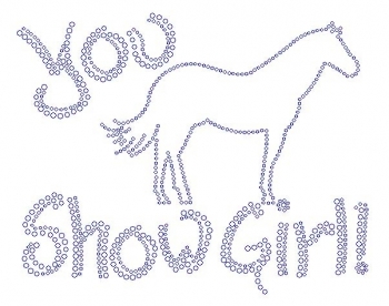 You Show Girl Horse Rhinestone Transfer