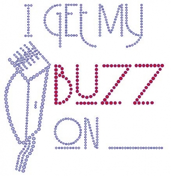 Large I Get My Buzz On Rhinestone Transfers