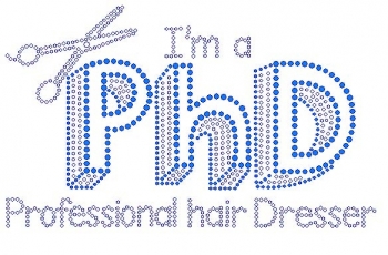 I'm a PHD Professional Hair Dresser Rhinestone Transfers