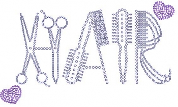 Hair Rhinestone Transfers