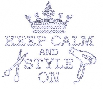 Keep Calm and Sytle On rhinestone transfers