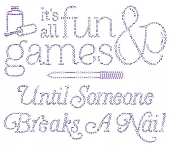 It's All Fun & Games Until Someone Breaks a Nail Rhinestone Transfers