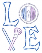 Love Makeup Rhinestone Transfers