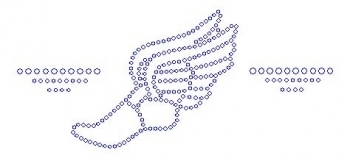 Shoe with wings rhinestone transfer