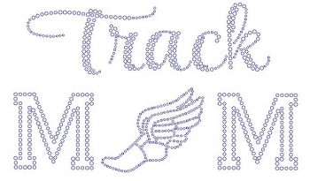 Track Mom Rhinestone Transfer