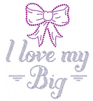 I love my Big Bow Rhinestone Transfer